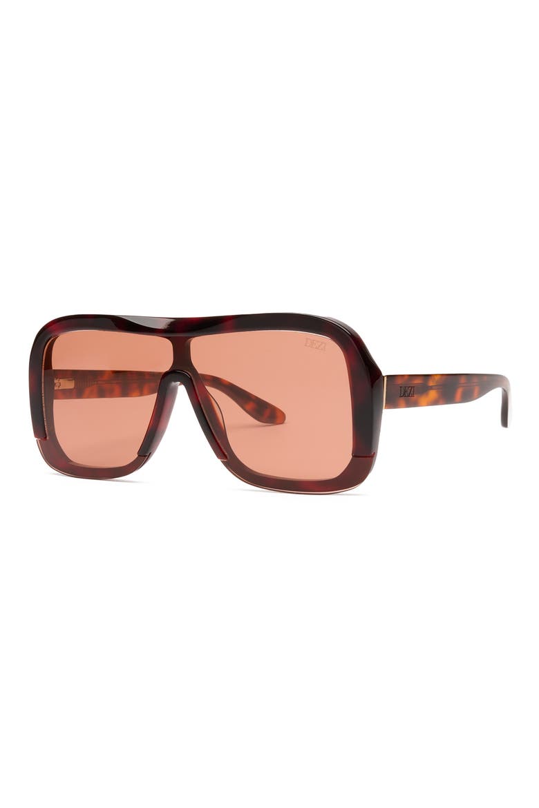Afters Shield Sunglasses, Alternate, color, FIERY TORTOISE / ORANGE