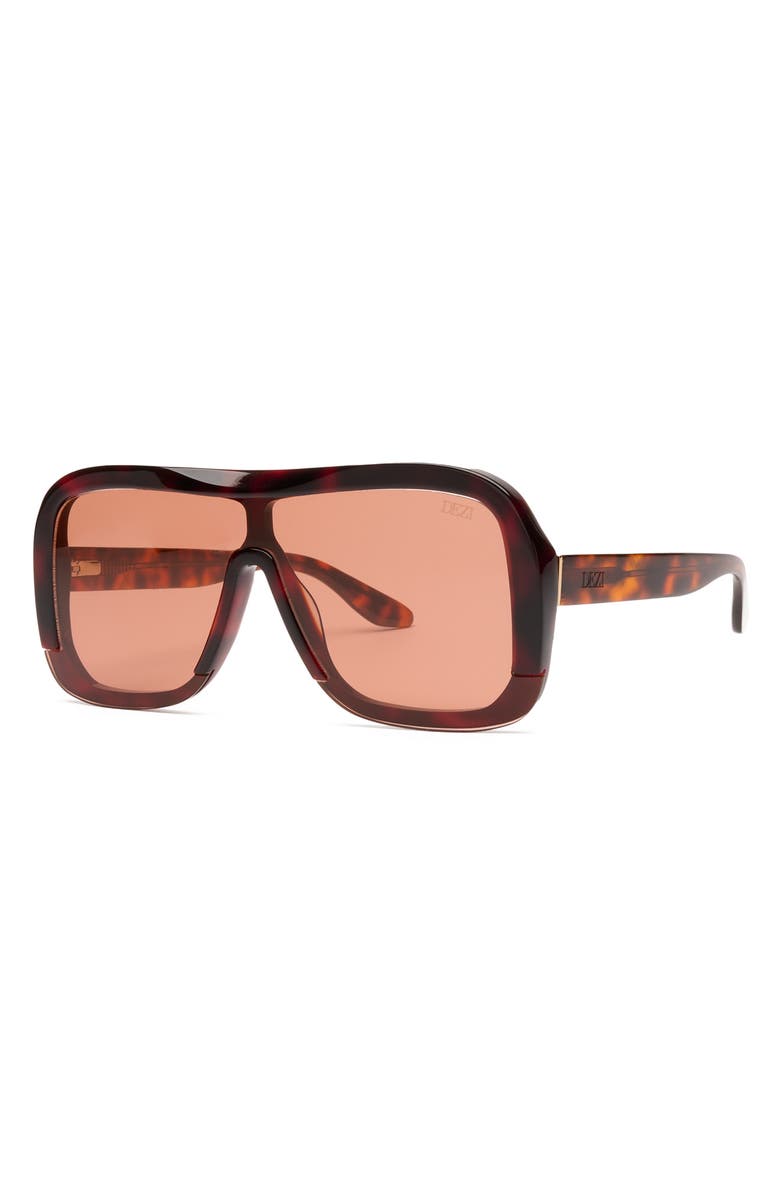 DEZI Afters Shield Sunglasses, Alternate, color, Fiery Tortoise / Orange