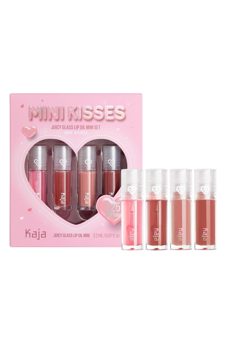 Kaja Mini Kises Juicy Glass Lip Oil Set $39 Value, Main, color, 