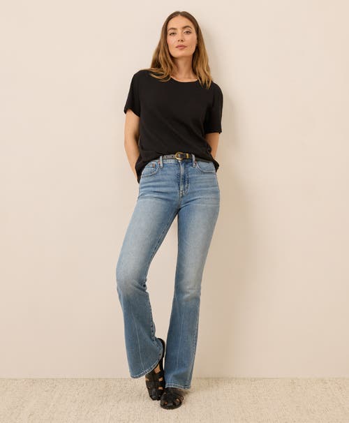 Pact Organic Cotton Featherweight Slub Relaxed Tee In Black