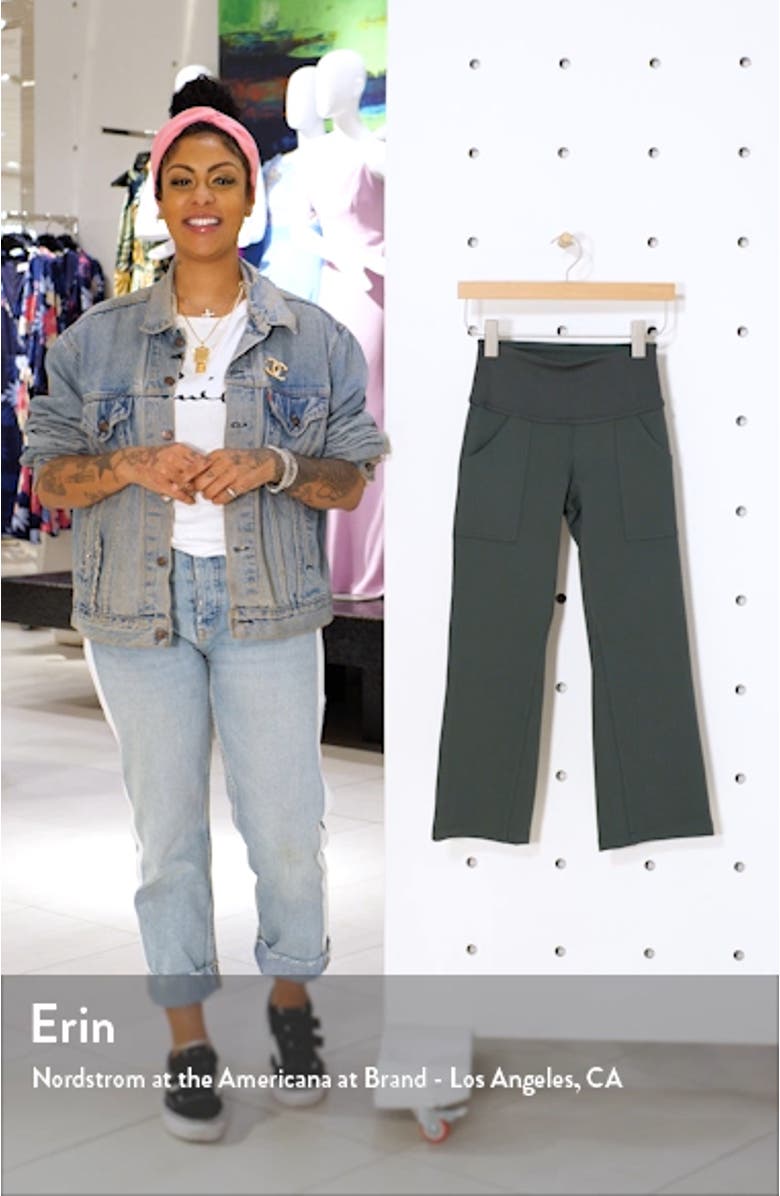 Live In High Waist Crop Kick Flare Leggings, sales video thumbnail