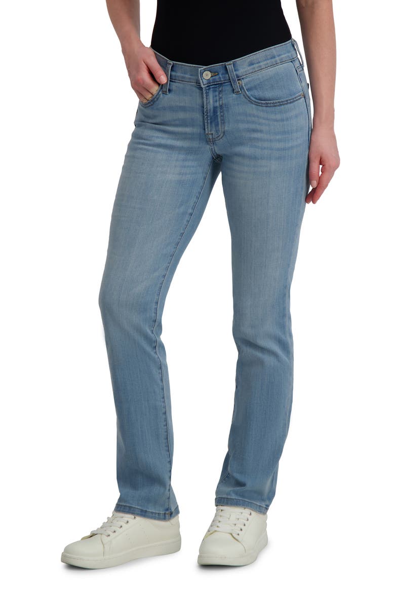 Sweet Mid Rise Straight Leg Jeans, Main, color, BRONCO