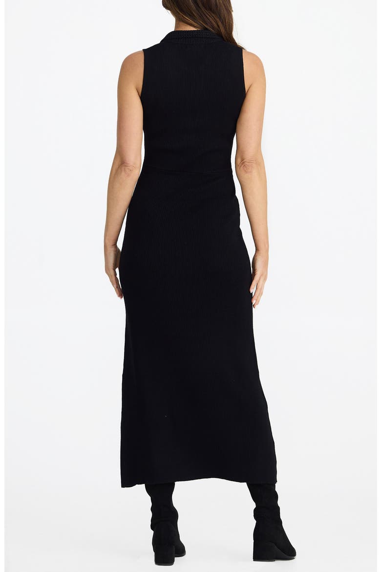 Mimi Rib Maxi Sweater Dress, Alternate, color, BLACK