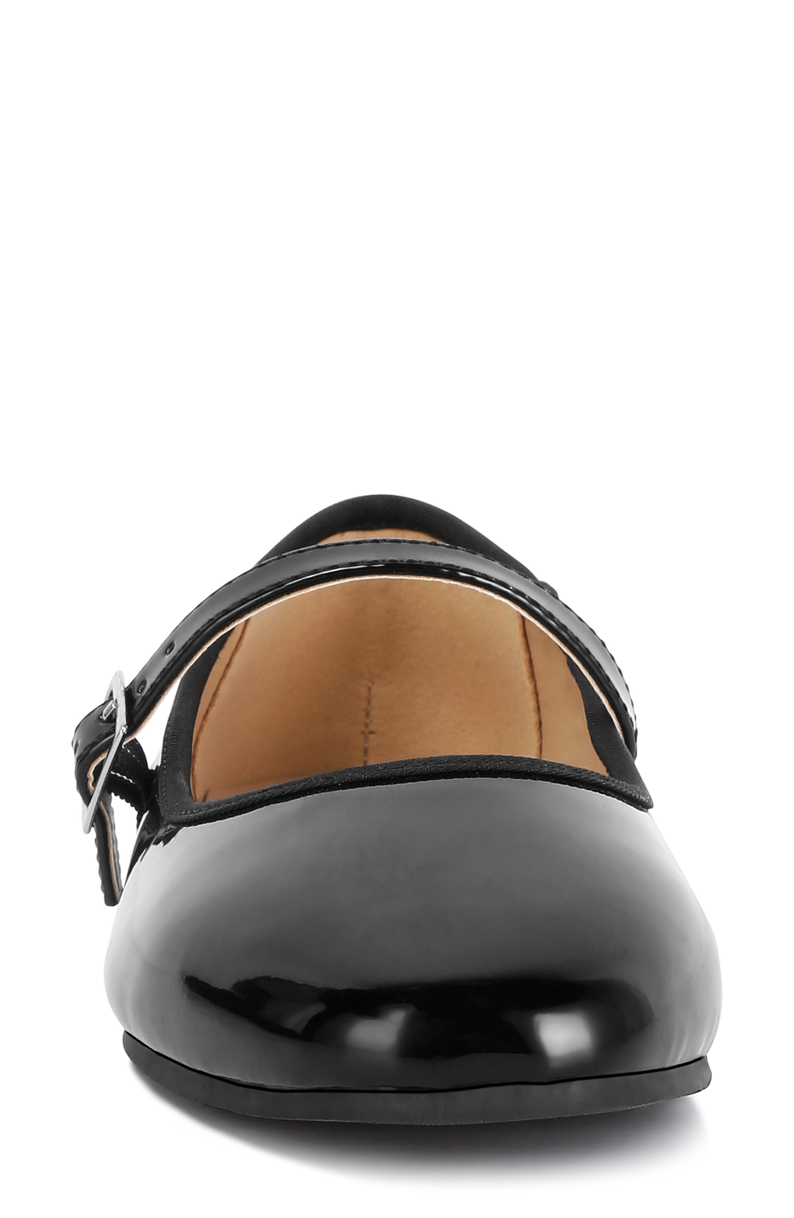 LONDON RAG Posy Mary Jane Flat, Alternate, color, Black