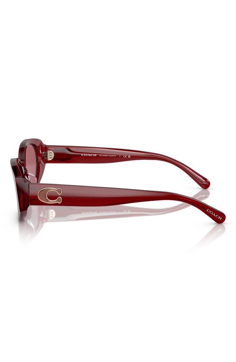 COACH 57mm Oval Sunglasses, Alternate, color,