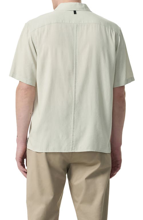 Rag & Bone Dalton Dobby Short Sleeve Button-up Shirt In Light Grey