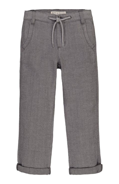 Baby Boys' Organic Rolled Cuff Pant with Drawstring, Infant