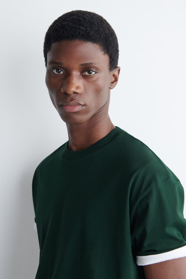 Relaxed Lightweight Cotton T-Shirt, Alternate, color, DARK GREEN