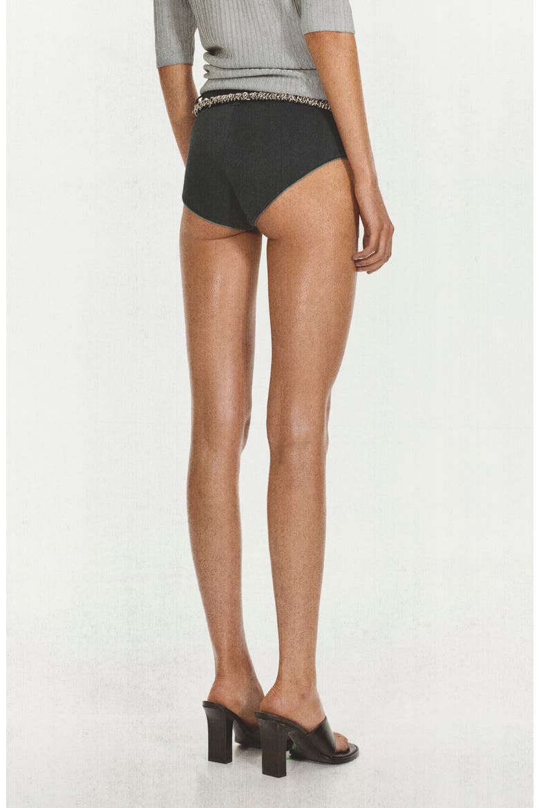 Contrasted Trim Knit Shorts, Alternate, color, DARK BLUE