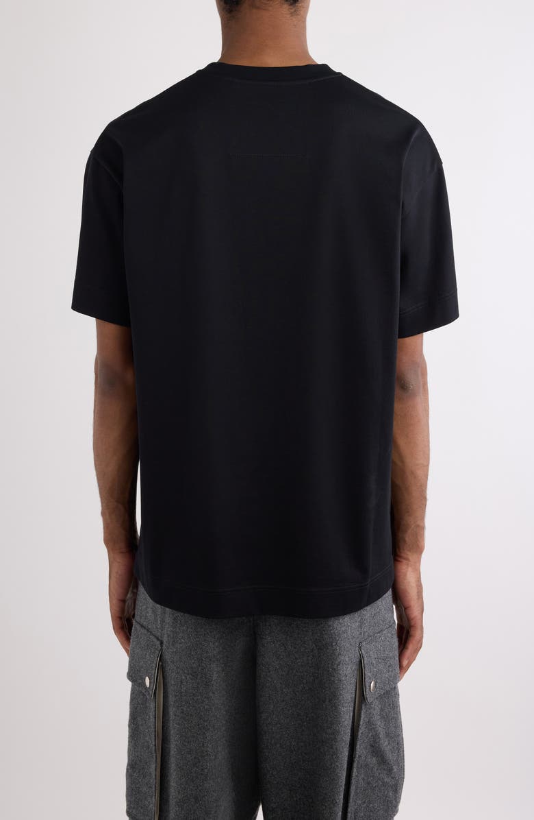Givenchy Regular Fit Crest Embroidered T-Shirt, Alternate, color, Black