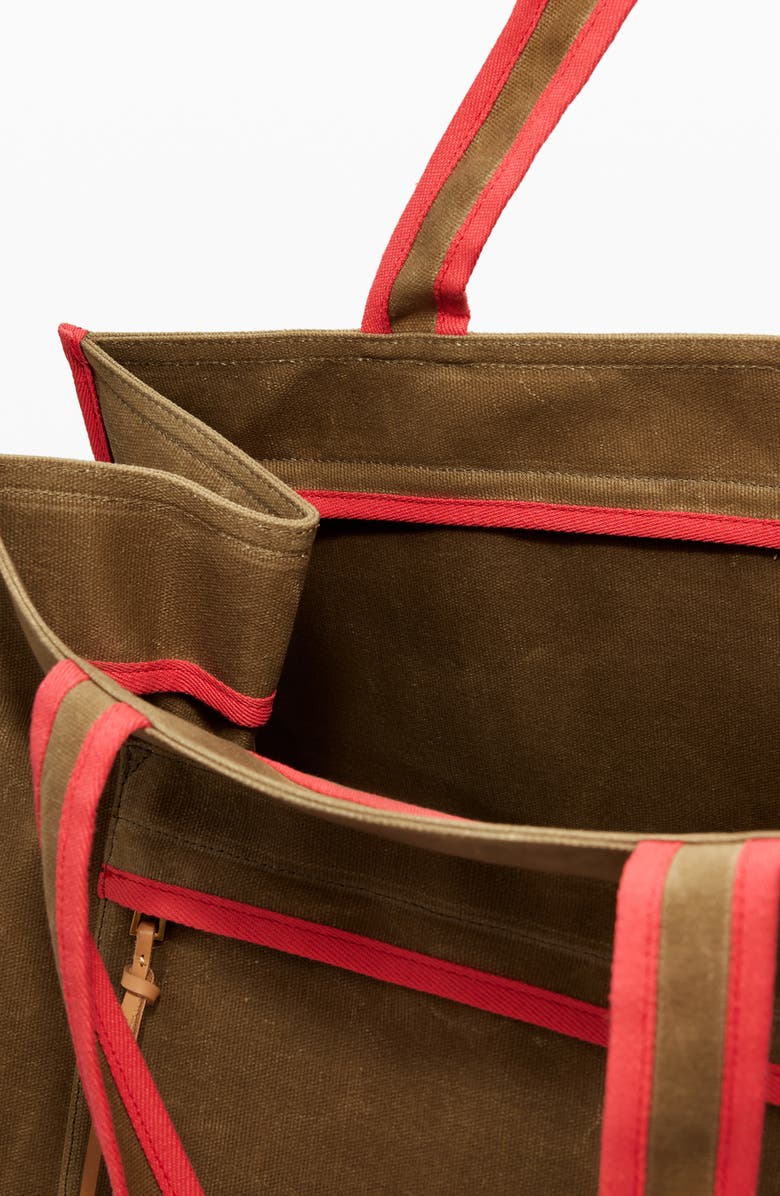 Desigual Canvas Shopping Bag, Alternate, color, Camel