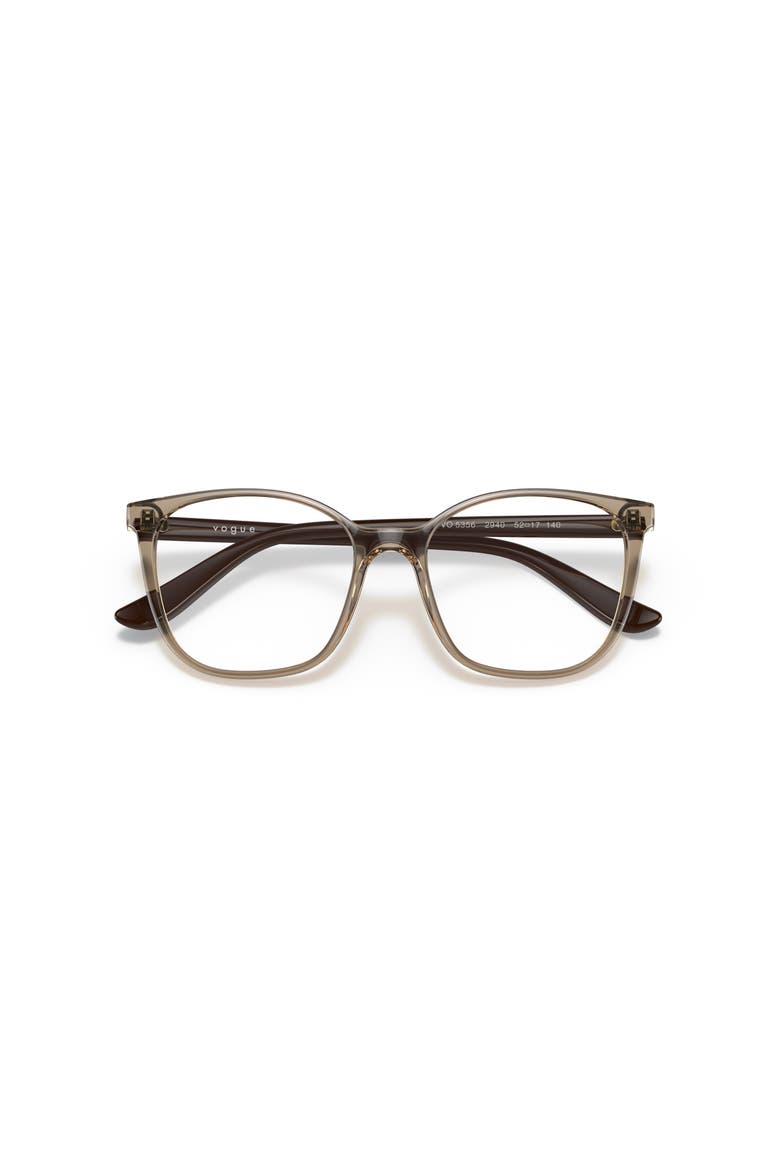 52mm Rectangle optical glasses, Alternate, color, Brown