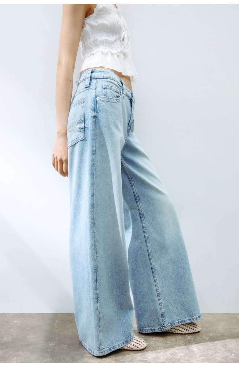 H&M Baggy Wide Low Waist Jeans, Alternate, color, 