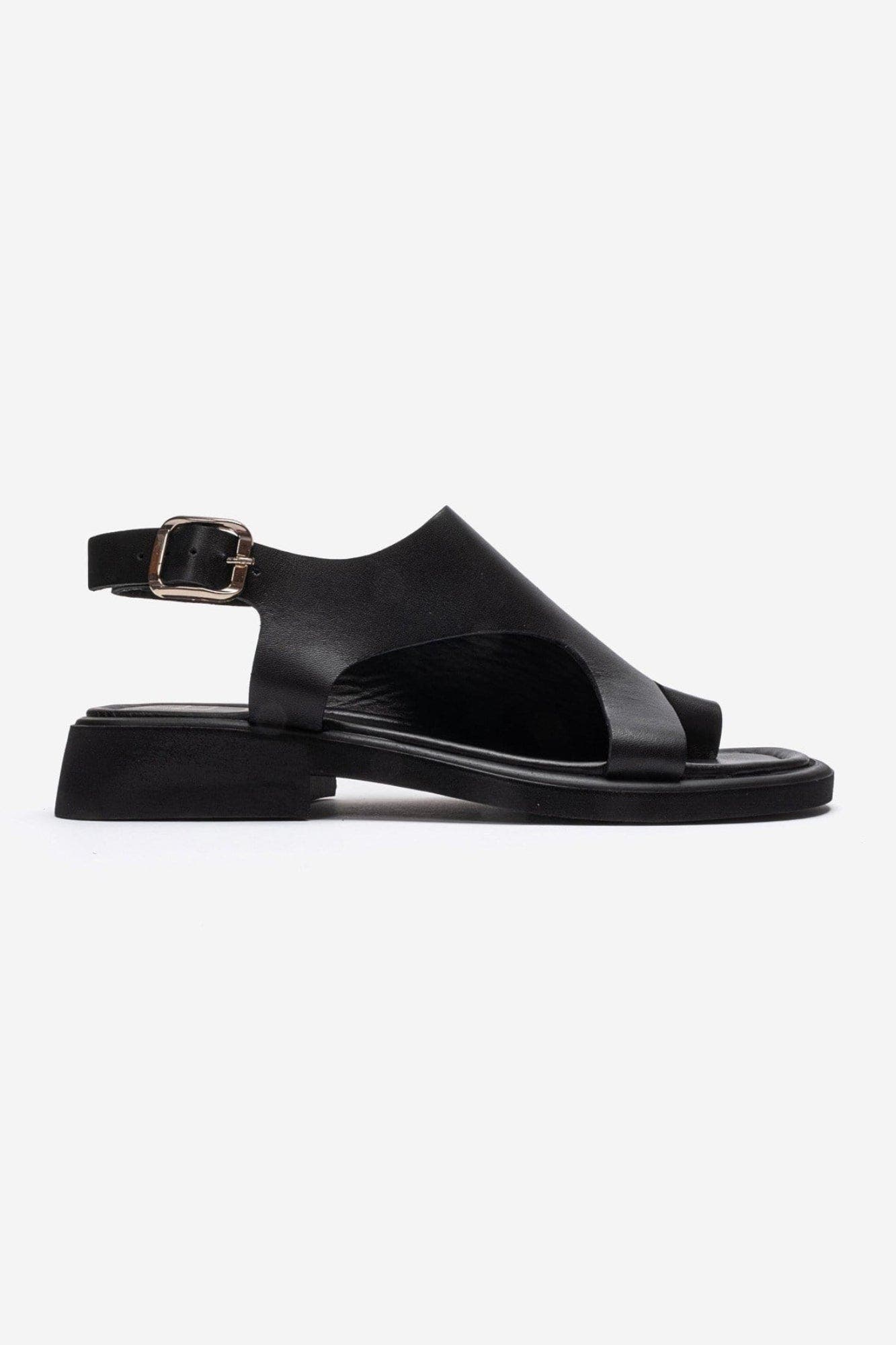 Burley Leather Slingback Sandal, Alternate, color, Black