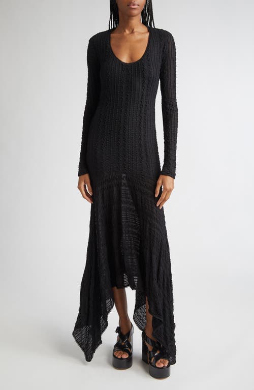 Siedres Olle Textured Asymmetric Dress In Black