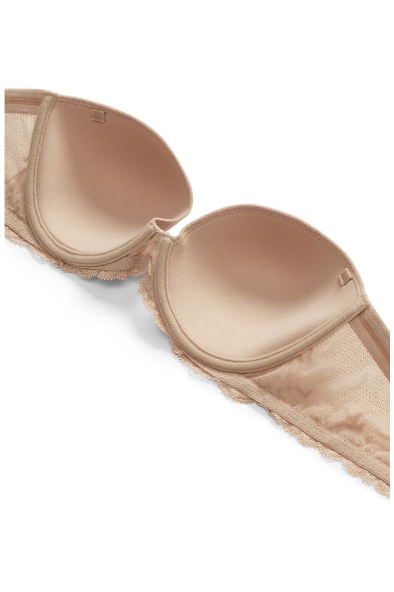 Feathers Underwire Plunge Strapless Bra, Alternate, color, CAFE