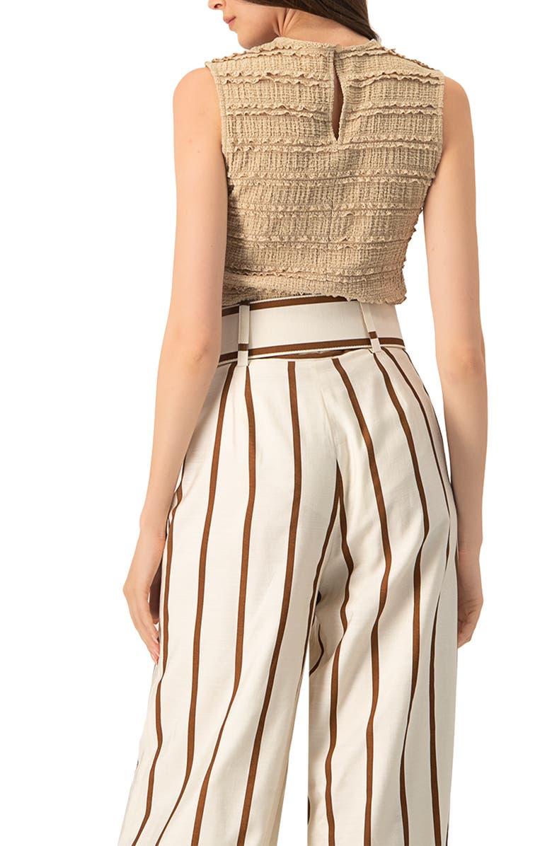 IVONNE Sleeveless Knitted Top, Alternate, color, Lightbrown