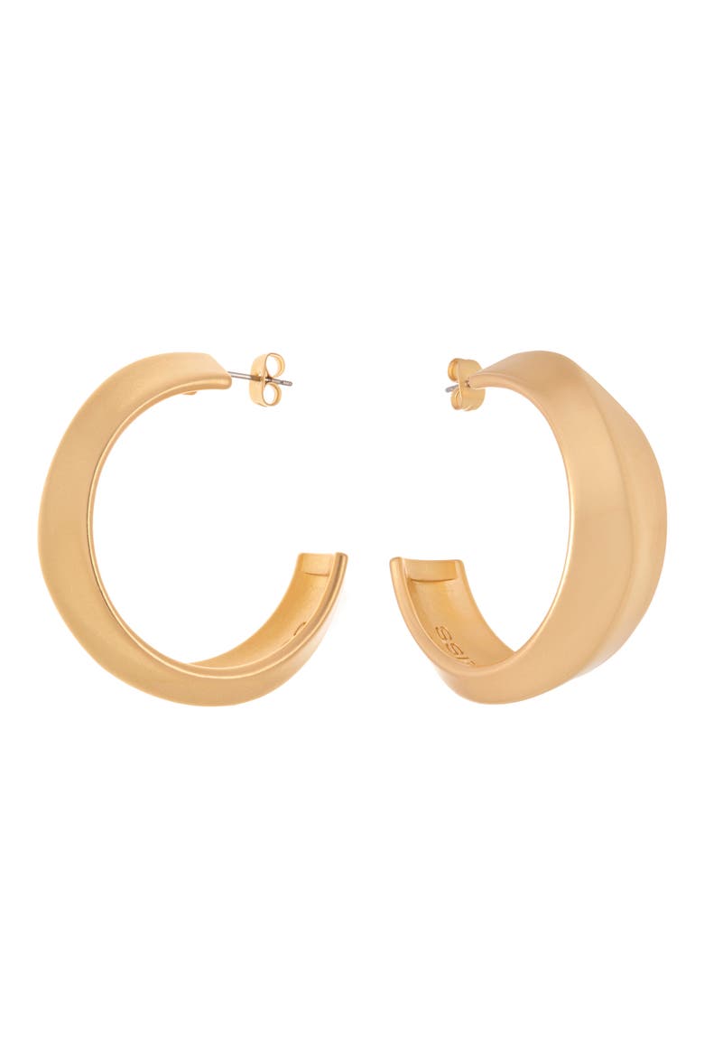 Tara Twist Hoop Earrings, Main, color, GOLD TONE