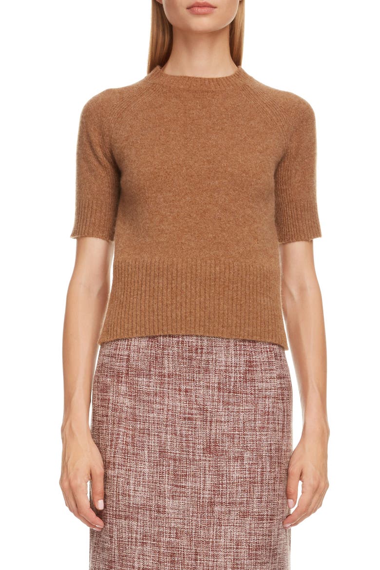 Melange Wool Sweater, Main, color, CAMEL MELANGE