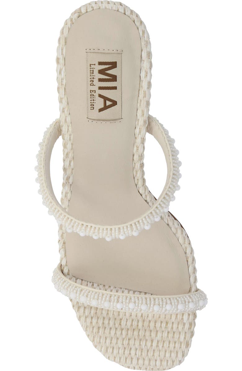 MIA Sabella Embellished Sandal, Alternate, color, Bone Beads