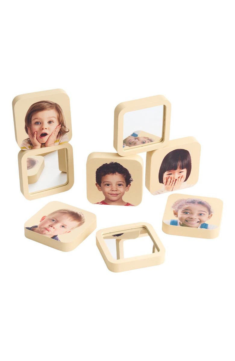 Kaplan Early Learning Company Mirror with Emotions Set, Main, color, Beige