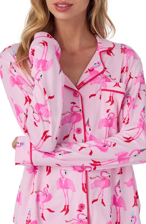 Room Service Pjs Long Sleeve Print Pajamas In Pink