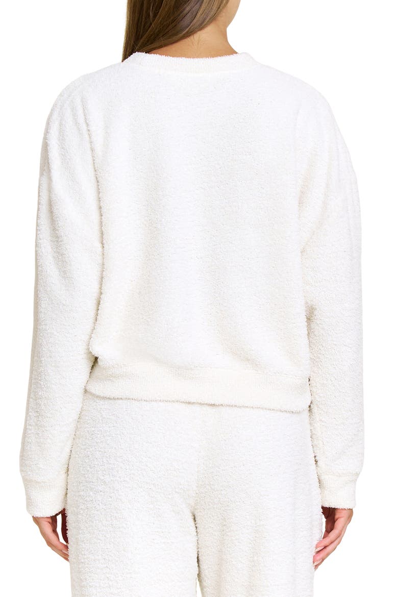 Comfort Queen Relaxed Fit Pajama Sweatshirt, Alternate, color, IVORY