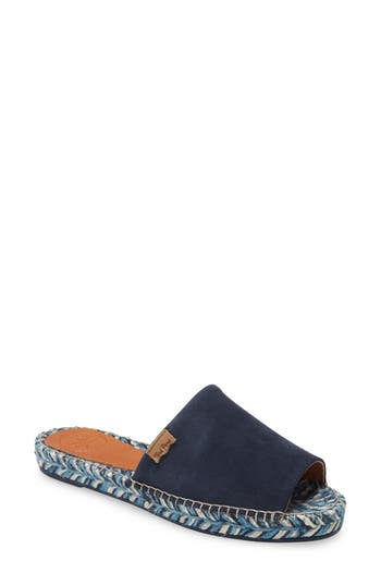 Toni Pons Rita Espadrille Slide Sandal In Navy Suede