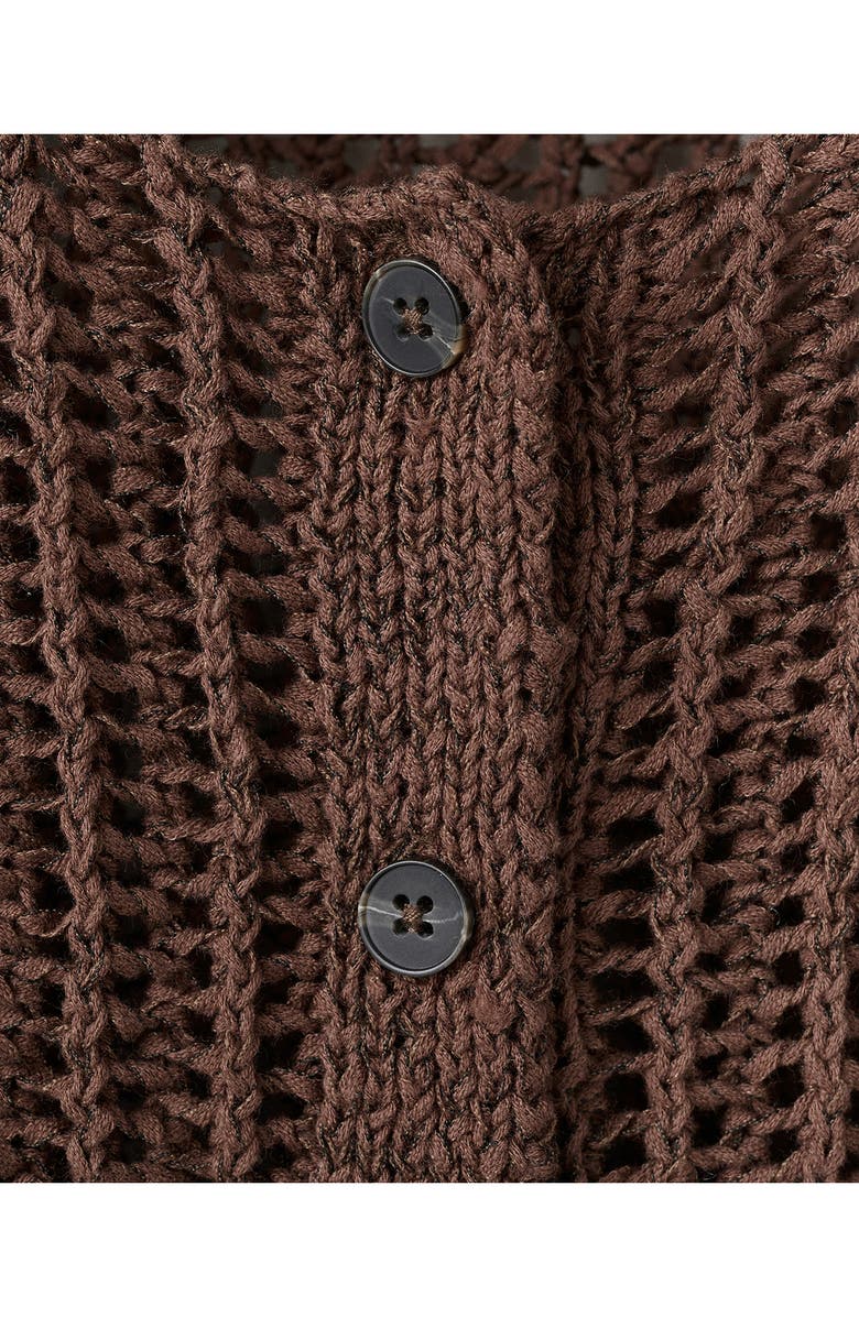 MANGO Short Sleeve Crochet Cardigan, Alternate, color, 