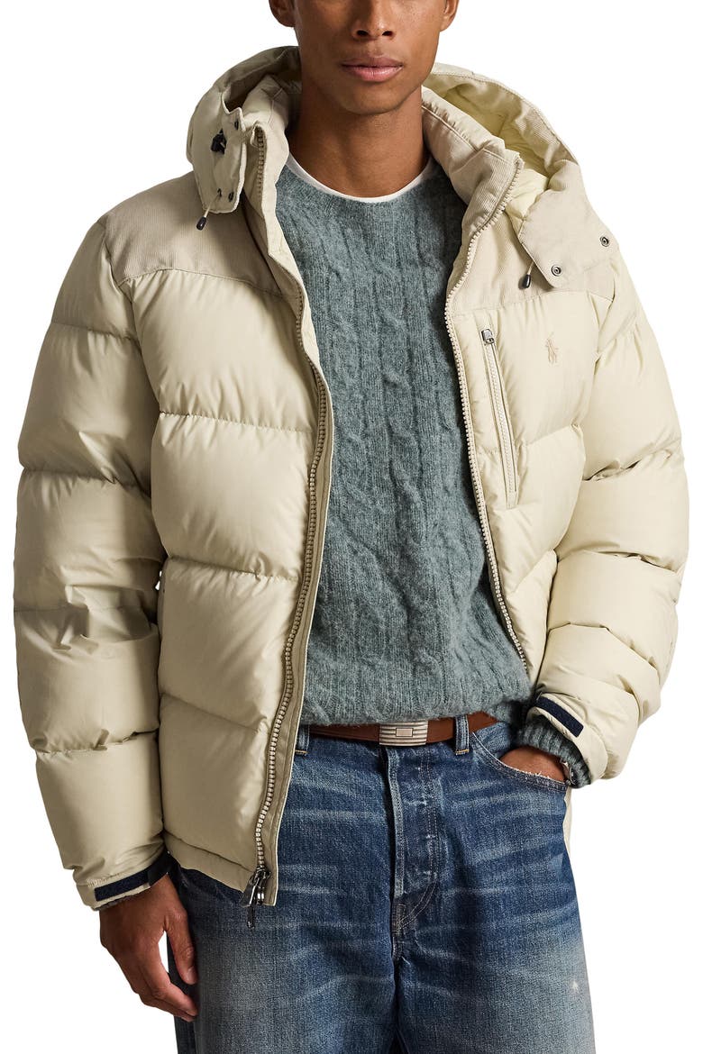 The Gorham Hybrid Down Jacket, Main, color, BASIC SAND