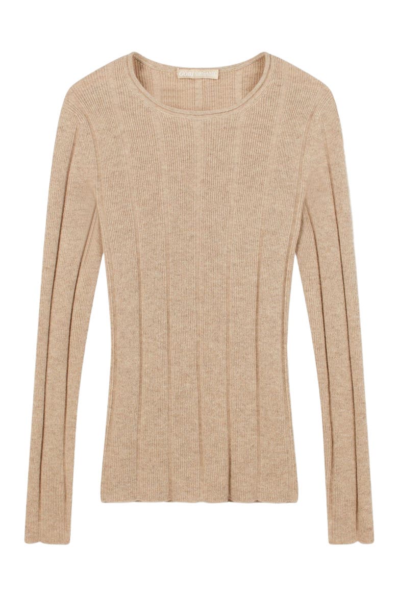 C-Neck Cashmere Sweater, Alternate, color, warm grey