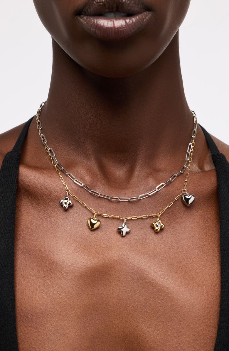 Ana Luisa Azura Charm Necklace, Alternate, color, Gold / Silver