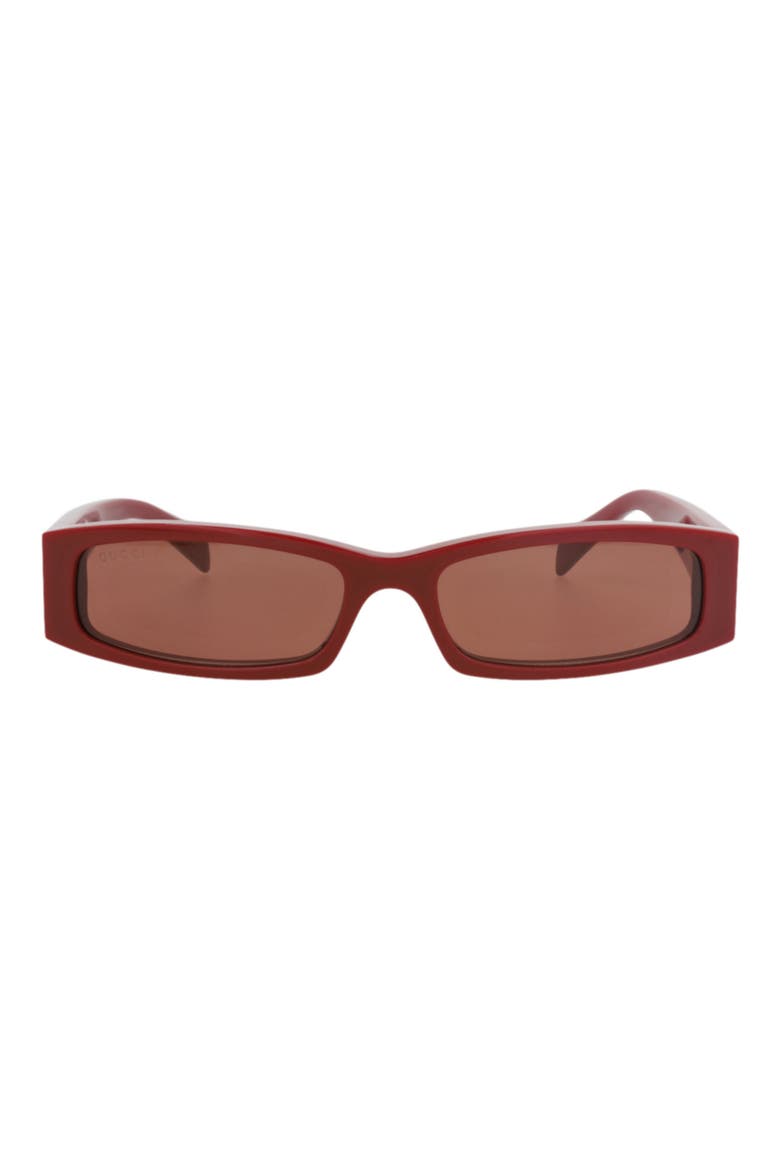 57mm Square Sunglasses, Main, color, BURGUNDY BURGUNDY BROWN