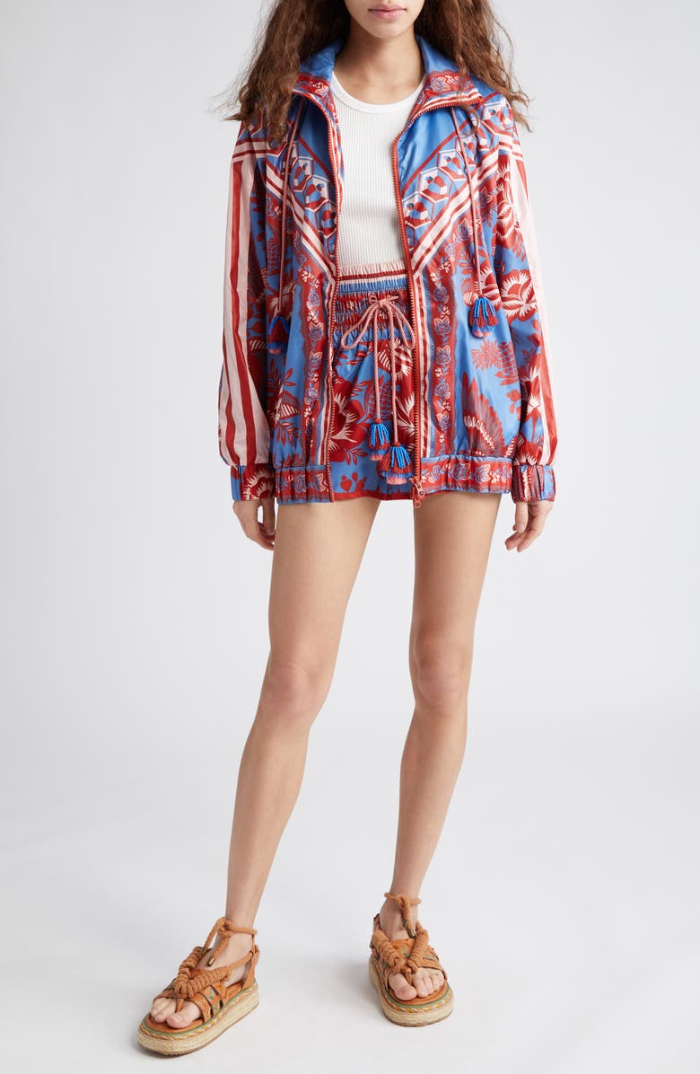 FARM Rio Garden Floral High Waist Shorts, Alternate, color, 