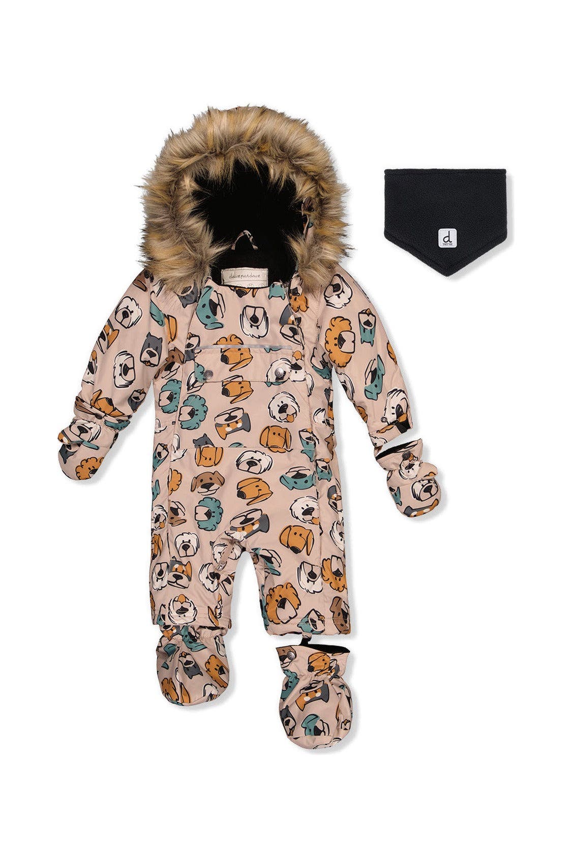 selected Beige Printed with Dogs