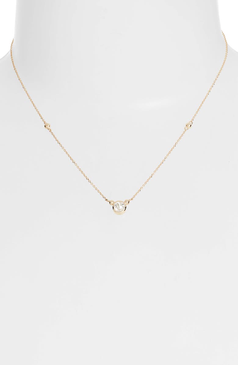 Anzie Bonheur Pendant Necklace, Alternate, color, Yellow Gold/ White