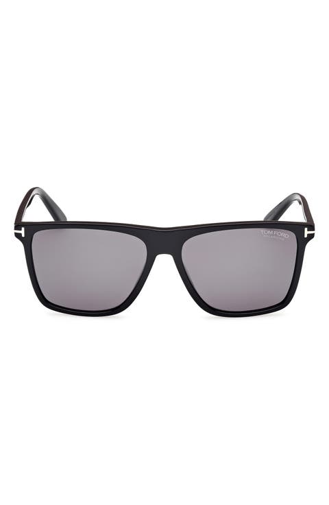 Fletcher 57mm Polarized Square Sunglasses