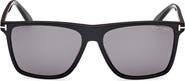 TOM FORD Fletcher 57mm Polarized Square Sunglasses