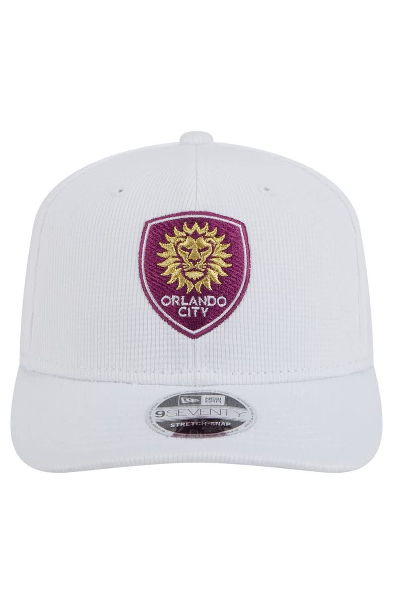 New Era Men's New Era White Orlando City SC 2025 Jersey Hook 9SEVENTY Stretch-Snap Hat, Alternate, color, White