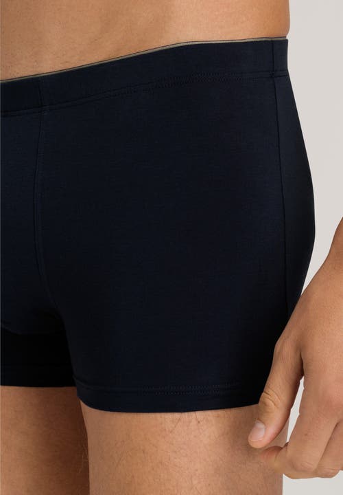 Hanro Cotton Superior Cotton Boxer Brief In Midnight Navy