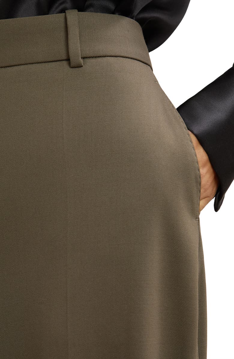 Reiss Solene Wool Blend Wide Leg Pants, Alternate, color, Green