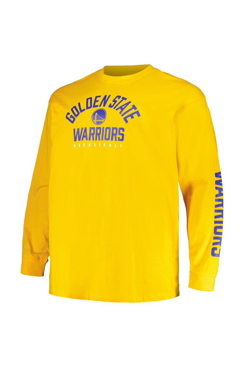 Men's Fanatics Branded Royal/Gold Golden State Warriors Big & Tall Short Sleeve & Long Sleeve T-Shirt Set, Alternate, color, Royal