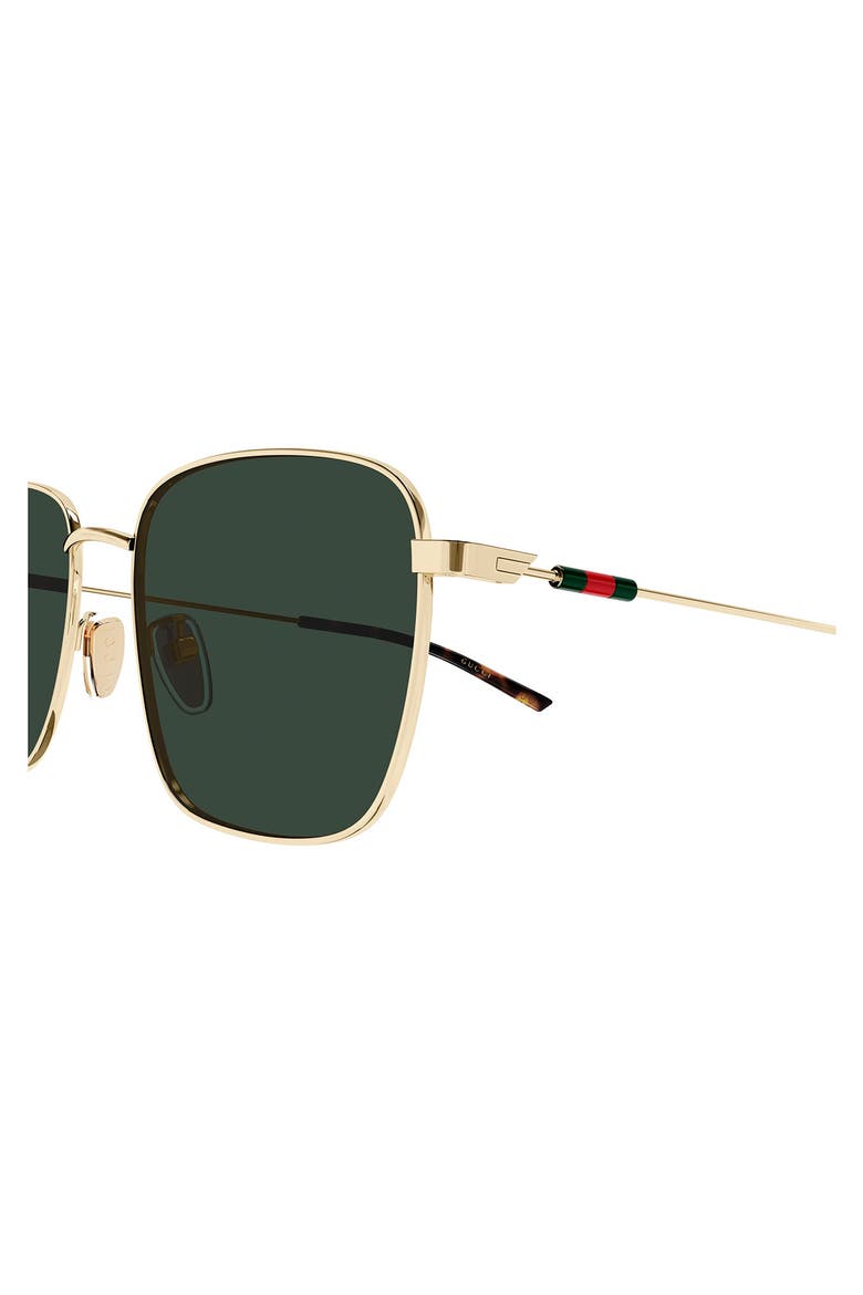 GG2097SK 56mm Rectangular Sunglasses, Alternate, color, GOLD