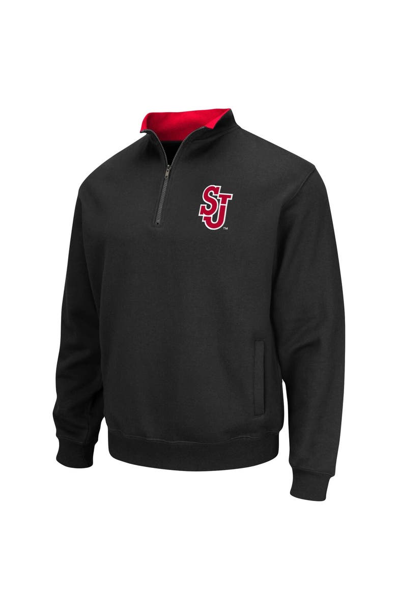 COLOSSEUM Men's Colosseum Black St. John's Red Storm Tortugas Logo Quarter-Zip Jacket, Alternate, color, Black