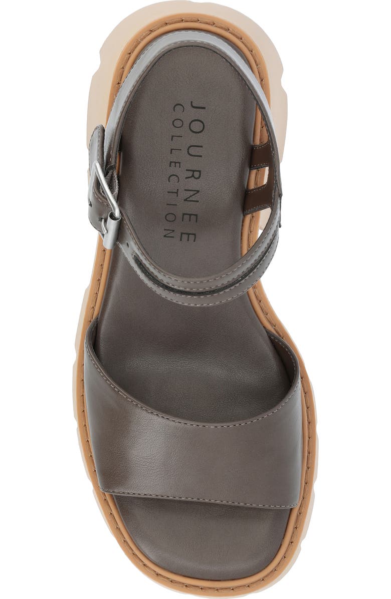 Journee Collection Lug Platform Sandal, Alternate, color, Taupe