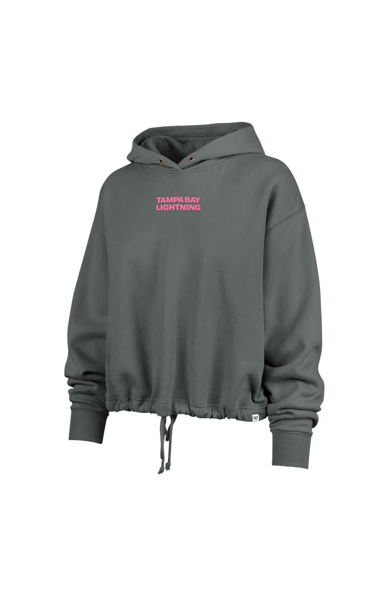 '47 Women's '47 Gray Tampa Bay Lightning Bright Side Venice Cropped Pullover Hoodie, Alternate, color, Gray