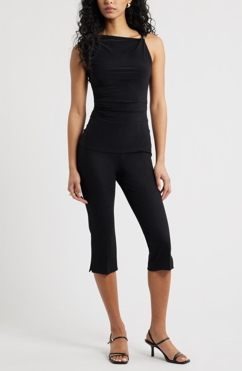 Open Edit Rania Square Toe Sandal, Alternate, color, Black