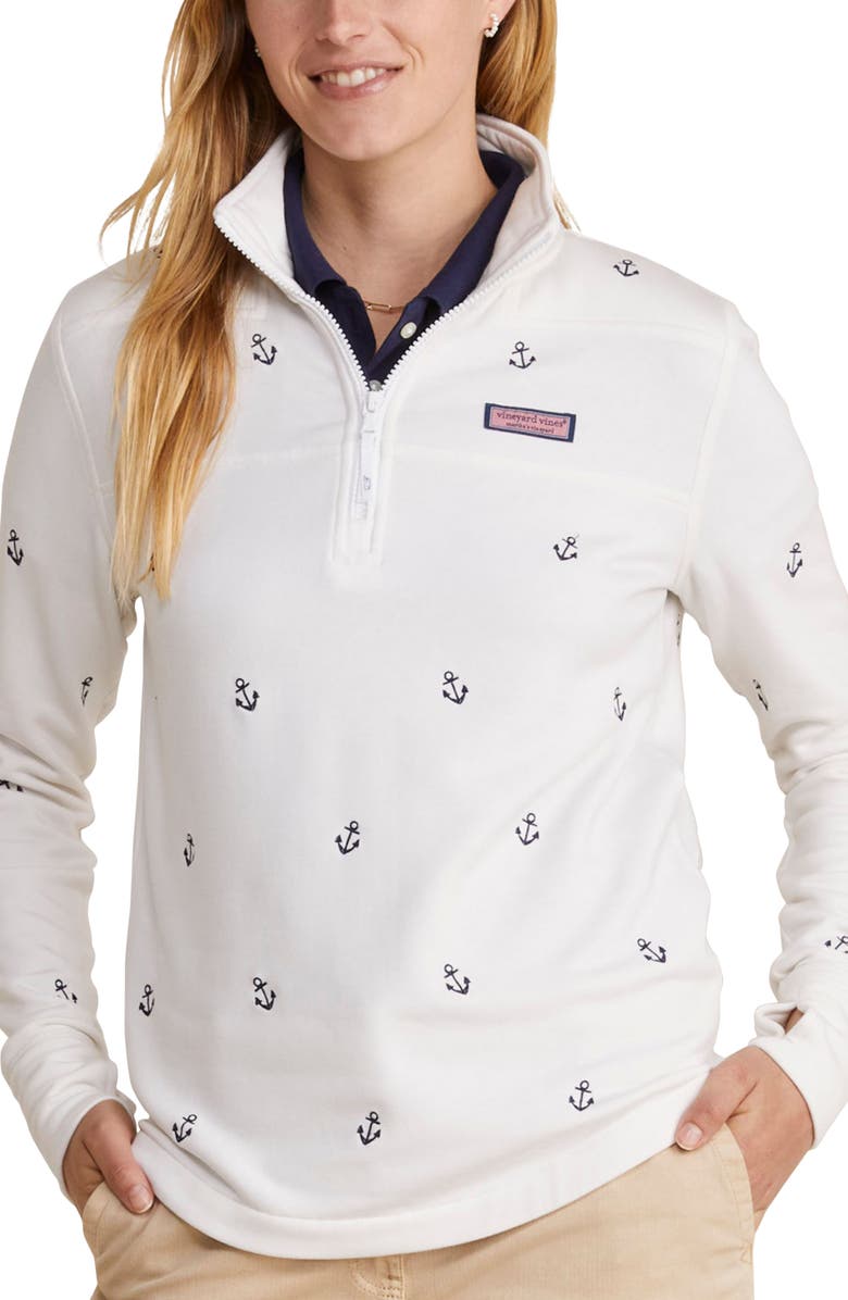 vineyard vines Dreamcloth Quarter Zip Pullover, Main, color, 
