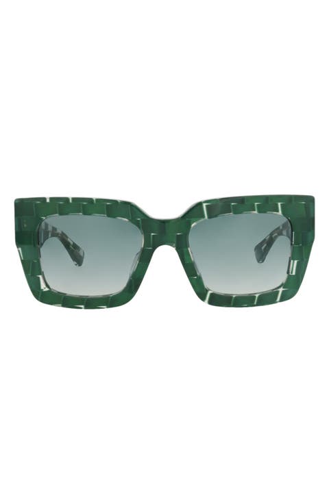 52mm Gradient Square Sunglasses