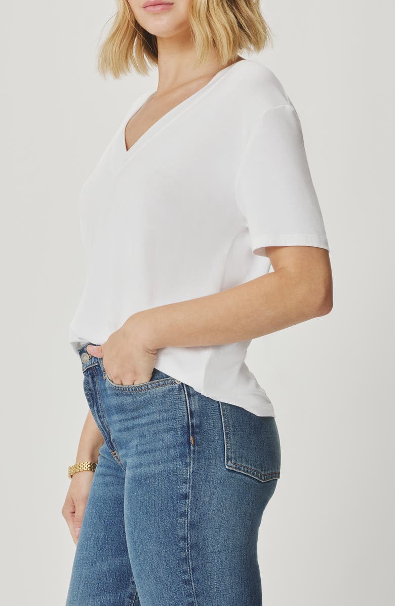 Splendid Kacey V-Neck Short Sleeve T-Shirt, Alternate, color, White